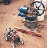 antique Robinson engine and model tractor