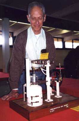 Ray Levy with his Stirling Beam Engine